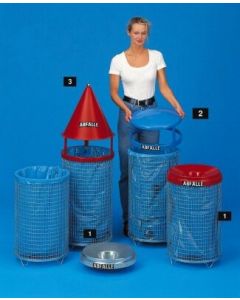 Abfallsammler Drahtkorb mit Trichteraufsatz 65 Liter