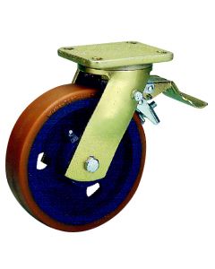 Schwerlast-Lenkrolle mit Polyurethan-Rad mit Feststeller Ø 200 mm 1000 kg