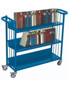 Büchertransportwagen mit 3 Etagen, 150 kg Traglast