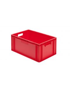 Eurobehälter rot 600x400x270 mm Wände geschlossen mit Grifflochung