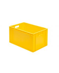 Eurobehälter gelb 600x400x320 mm Wände geschlossen mit Grifflochung