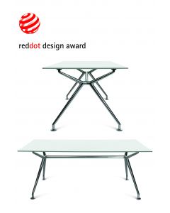 Wagner W-Table® Konferenztisch 180x90 cm, Tischgestell Aluminum poliert