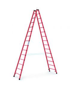 Kunststoff-Stehleiter GFK mit 2x14 Sprossen, Arbeitshöhe bis 5,2 m